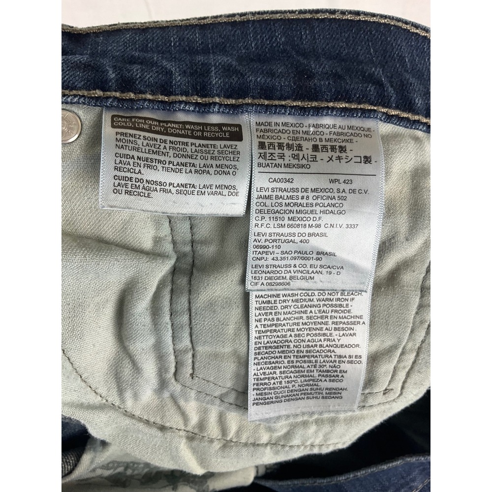 Levi Strauss Co 511 Mens‎ Dark Wash Slim Fit Jeans W34 L34 (fits 34x33) - Picture 15 of 16